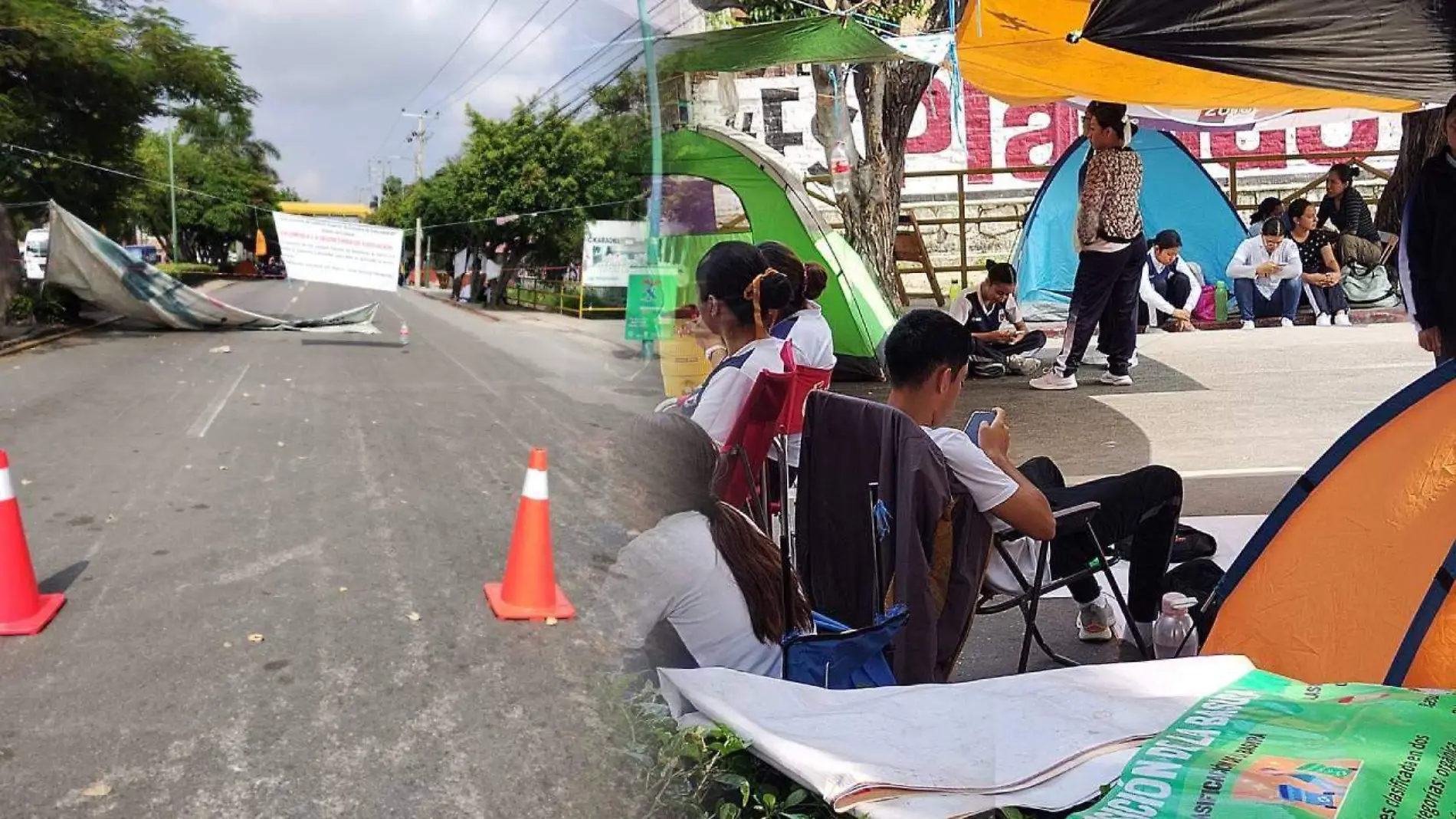 protesta alumnos de enfermería